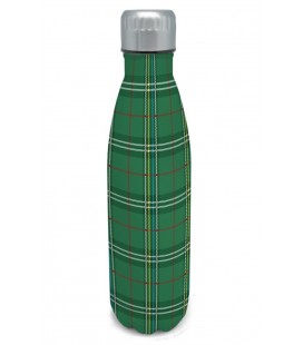 BOTELLA TERMO INOX 500 ML ESCOCES CUADROS VERDE