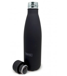BOTELLA TERMO INOX 500 ML NEGRA