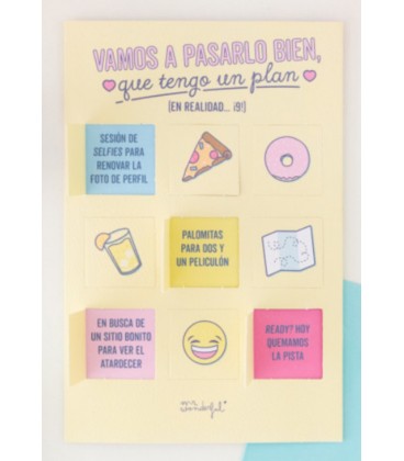 POSTAL CON PLANES OCULTOS VAMOS A PASARLO BIEN