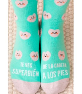 CALCETINES TALLA UNICA TE VES SUPERBIEN DE LA CABEZA A LOS PIES