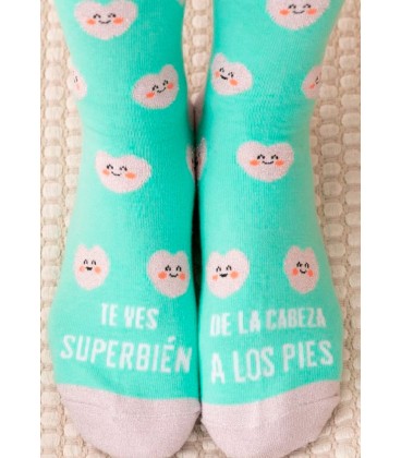 CALCETINES TALLA UNICA TE VES SUPERBIEN DE LA CABEZA A LOS PIES