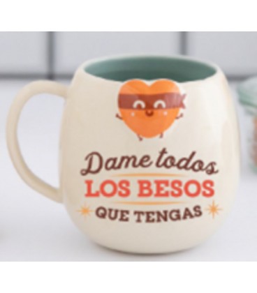 TAZA CORAZON BANDIDO DAME TODOS LOS BESOS QUE TENGAS