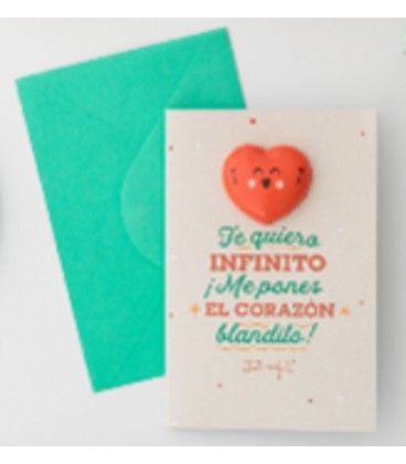 POSTAL SQUISHY ME PONES EL CORAZON BLANDITO!