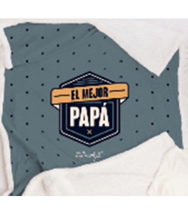 MANTA CON FUNDA PARA EL MEJOR PAPA