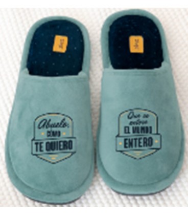 ZAPATILLAS DE CASA T 44 46 ABUELO COMO TE QUIERO! QUE SE ENTERE EL MUN