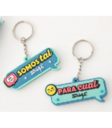 SET DE 2 LLAVEROS SOMOS TAL PARA CUAL