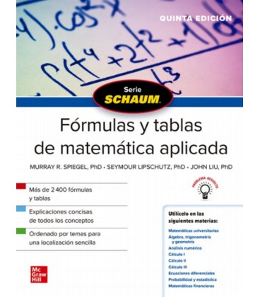 FORMULAS Y TABLAS DE MATEMATICA APLICADA SERIE SCHAUM 5 ED