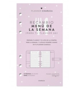 RECAMBIO PLANNER MENU Y LISTA DE LA COMPRA A6