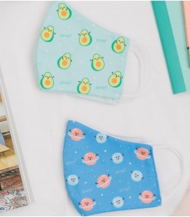 MASCARILLAS DE TELA ADULTO AGUACATES Y PLANETAS (PACK 2 UDS)