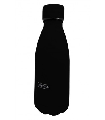 BOTELLA TERMO ACERO 350 ML NEGRA