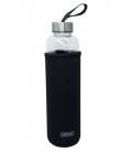 BOTELLA CRISTAL 600 ML FUNDA DE NEOPRENO 67 X 67 X 265 MM NEGRO