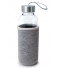 BOTELLA CRISTAL 400 ML FUNDA DE NEOPRENO 65 X 62 X 215 MM GRIS
