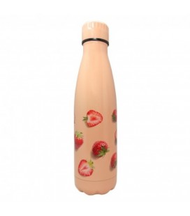 BOTELLA TERMO INOX 500 ML FRESAS