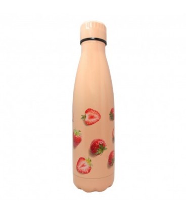 BOTELLA TERMO INOX 500 ML FRESAS
