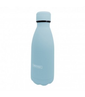 BOTELLA TERMO INOX 350 ML AZUL PASTEL