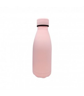 BOTELLA TERMO INOX 350 ML ROSA PASTEL