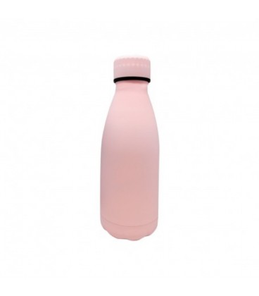 BOTELLA TERMO INOX 350 ML ROSA PASTEL