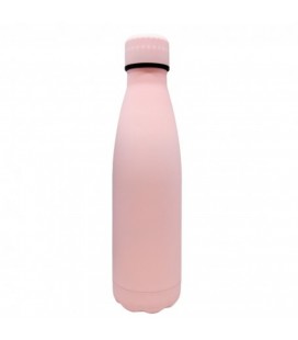 BOTELLA TERMO INOX 500 ML ROSA PASTEL