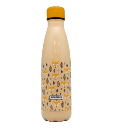 BOTELLA ZORROS NARANJA 500ML DOBLE PARED