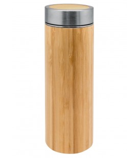 TERMO TE DOBLE PARED ACERO 360 ML BAMBU