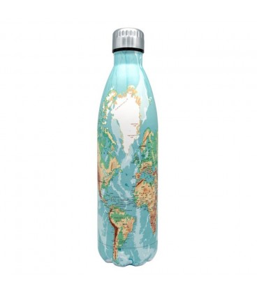 BOTELLA DOBLE PARED MAPA 1L