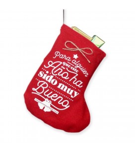 CALCETIN NAVIDEÑO PORTAREGALOS
