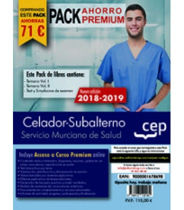 PACK AHORRO PREMIUM CELADOR SUBALTERNO SERVICIO MURCIANO DE SALUD SMS