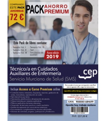 PACK AHORRO PREMIUM TECNICO A EN CUIDADOS AUXILIARES DE ENFERMERIA MUR