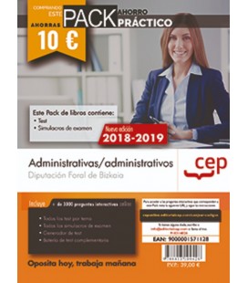 ADMINISTRATIVAS/OS DIPUTACION FORAL BIZKAIA PACK PRACTICO (TEST + SIM