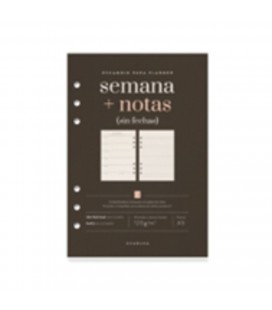 RECAMBIO AGENDA CHARUCA SEMANAL + NOTAS SIN FECHAS A5
