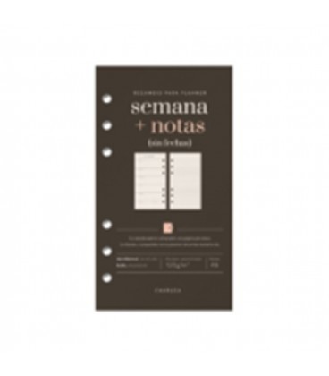 RECAMBIO AGENDA CHARUCA SEMANAL + NOTAS SIN FECHAS A6